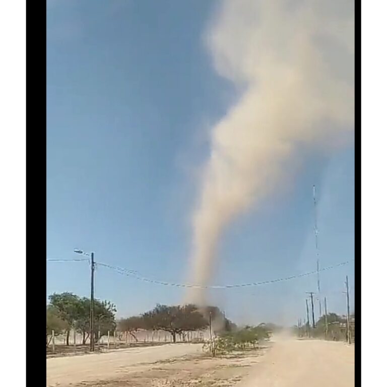Torbellino sorprendió en el Chaco