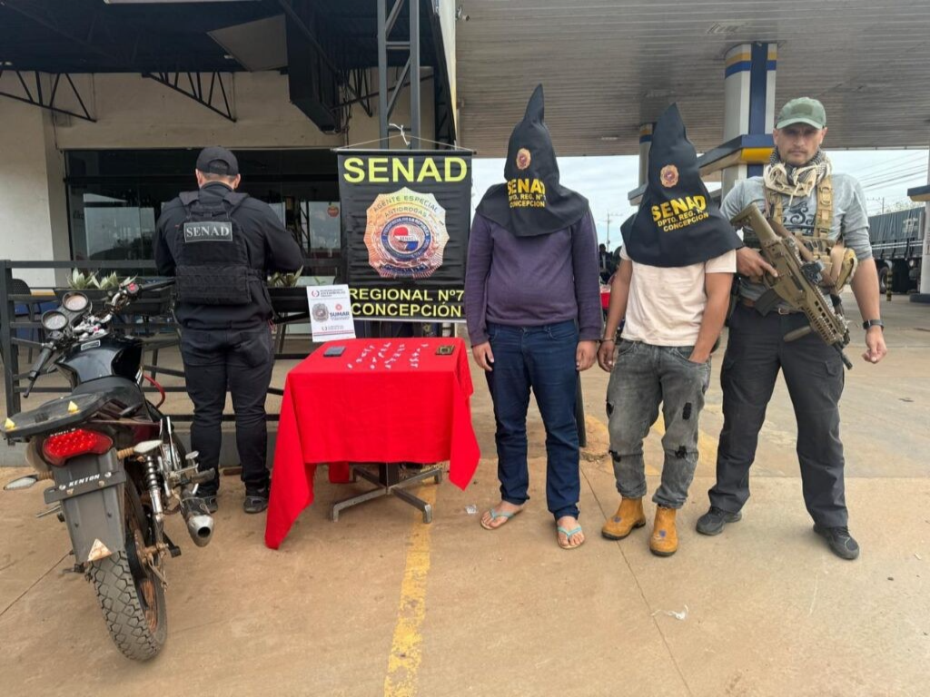 Senad regional Concepción sacan de circulación a 2 jóvenes que operaban en modalidad de delivery