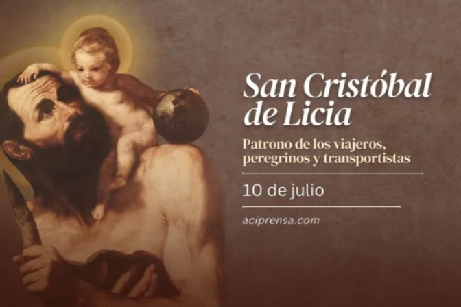 Hoy celebramos a San Cristóbal de Licia, patrono de los viajeros y peregrinos