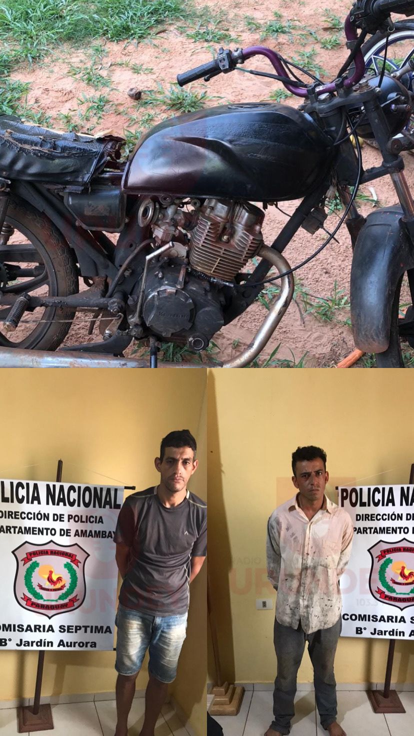 Detención y Aprehensión con Incautación de Motocicleta en el barrio Jardín Aurora